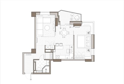 Париж по-русски: квартира 60 кв. м с потрясающим интерьером и комфортной планировкой